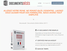 Tablet Screenshot of documents-deces.com